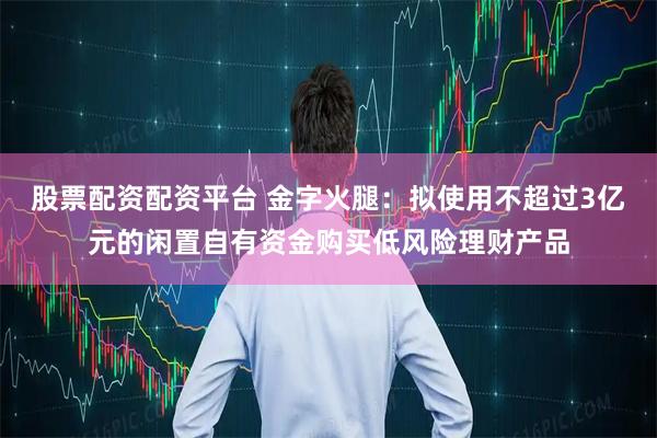 股票配资配资平台 金字火腿：拟使用不超过3亿元的闲置自有资金购买低风险理财产品